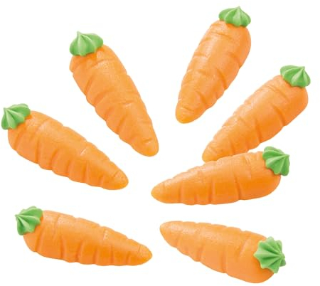 Günthart 200 Stück Marzipan Rübli, Möhren, Ruebli aus feinem Marzipan, orange Karotten mit grünem Strang, 1er Pack (1 x 650 gr)