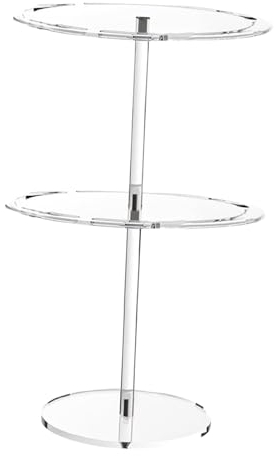 Fonowx Brillenständer, Sonnenbrillenständer, doppelschichtig, transparent, drehbar, Acryl-Brillenaufbewahrung, Sonnenbrillenhalter, Organizer