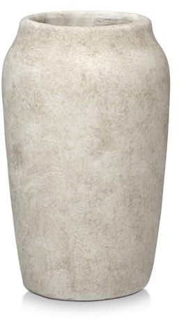 Arborus Tall Rustic Vase for Flowers 23CM Cement Vase 4.3 Opening Large Verdigris Vases Vintage Farmhouse Vases for Pampas Grass Dry Plants Living Room Table Entryway Bathroom Shelf Mantel Home Decor