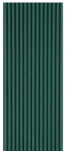 Tuda Grass Direct Velour Acoustic Wall Slatted 3D Panel Curved Slat - Green - 240x60cm