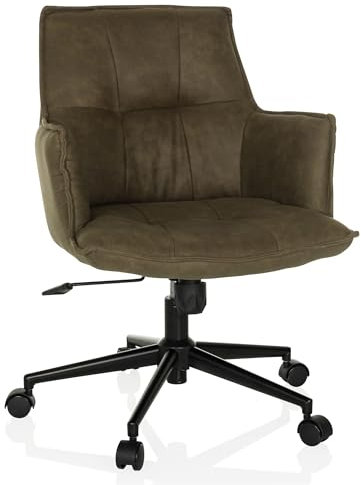 hjh LIVING Homeoffice Stuhl gepolstert SOLAO Life Schreibtischstuhl Drehstuhl höhenverstellbar, Stoffbezug Grün