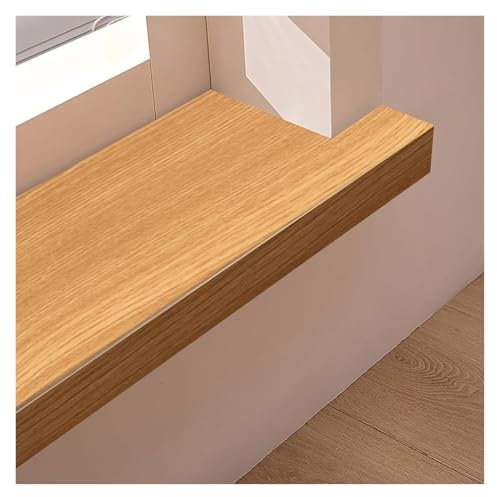 APMOE Fensterbank Innen Holzmaserung - PVC Fensterbrett Innen - Fensterbank Abdeckung - Fensterbank Verkleidung Innen für Zuhause, Innenfensterbank Fensterbänke Nach Maß, Kunststoff(C,20 cm x 110 cm)
