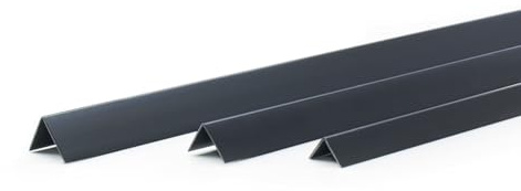 DQ-PP PROFIL D'ANGLE – Taille: 25x25 mm – Longueur: 10 m (5x 2 m) – Couleur: Noir – Matériau: PVC – Profil d'angle en plastique – Protection des angles extérieurs – Profilé mural en angle en plastique