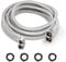 KEJJNYER 2 Pack 10 FT Stainless Steel Washing Machine Hose with 90 Degree Elbow, Burst Proof Braid Washer Hose, Hot and Cold Water Washer Supply Hoses,3/4 Fittings Washing Machine Fill Hose