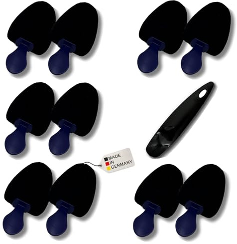 nico Contour Black Schaumstoff Schuhspanner - für hygienische Frische und Formerhaltung - Schuhformer Set aus 5 Paar - mit Reiseschuhlöffel