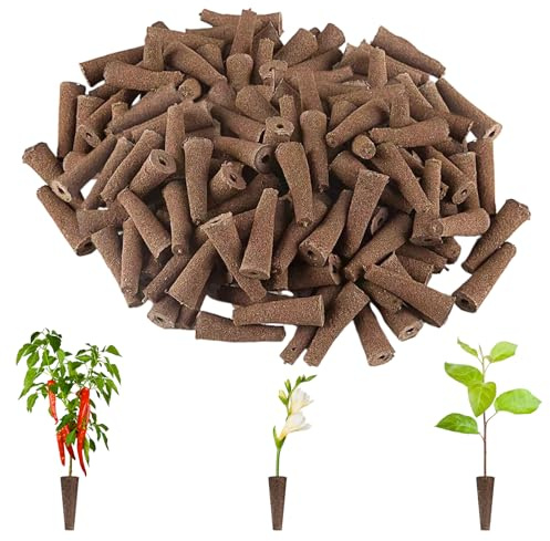 POPAPIE 50 Piezas Esponjas de Crecimiento,Plantar Esponjas de Cultivo Hidropónico,Tapones de Inicio de Semillas para Sistema de Cultivo Hidropónico de Jardín y Interior (5,5cm de Largo)