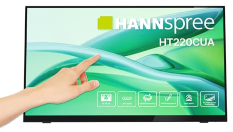 HANNspree HT220CUA 54,5cm (21,45) Multitouch-Monitor 270cd USB Typ-C HDMI DP Lautsprecher USB VESA Neigbar USB Hub MPP 2.0 Support