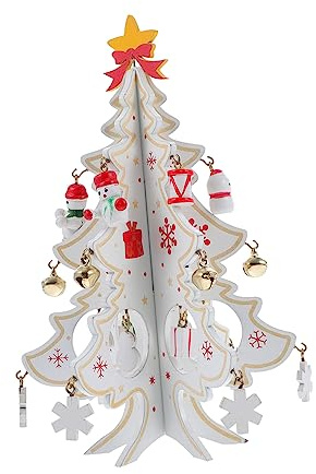 Mini Adorno de Madera para árbol de Navidad, decoración Festiva de Navidad para el hogar, Dormitorio, Oficina, Tienda, Ventana, árbol de Navidad Natural para Festivo
