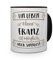 printplanet® Tasse mit Namen Franz - Motiv Sinnlos - Namenstasse, Kaffeebecher, Mug, Becher, Kaffeetasse - Farbe Schwarz