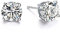 AOBOCO Ohrstecker Damen 18 Karat Weißgold überzogen 925 Sterling Silber mit Zirkonia, Simulierten Diamant Ohrstecker Schmuck