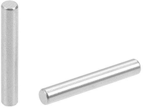 sourcing map 50 Stück Etagenbett Dübel Stifte Regal Geringe Stützregale 3mm x 20mm 304 Edelstahl Silber Ton