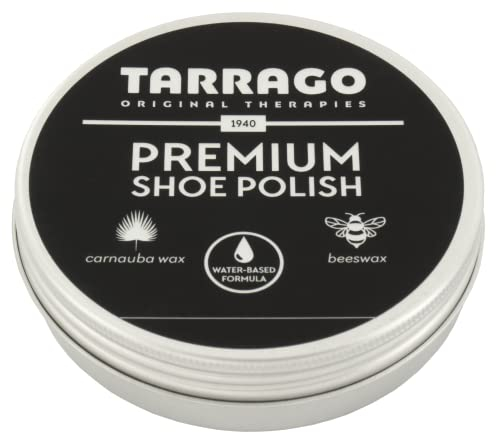 Tarrago | Lucido da scarpe Premium 50 ml | Pasta lucida per scarpe Premium | Per riparare pelle, pelle sintetica e gomma (nero 18)