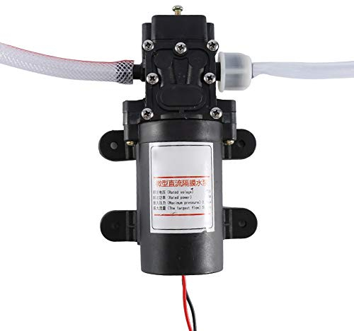 Qiilu 12V Ölpumpe Wasser Pumpe, Öl Heizöl Wasser Tauchpumpe Treibstoff Transfer Zigarettenanzünder für Auto, LKW, Schiff