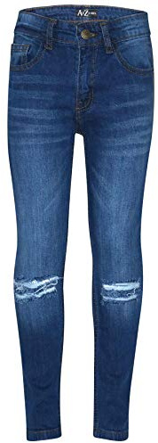 A2Z 4 Kids Boys Knee Ripped Denim Jeans Stretch Skinny Trousers Age 5-14 | Lightweight Pants For School Play Outings And Everyday Casual Comfort