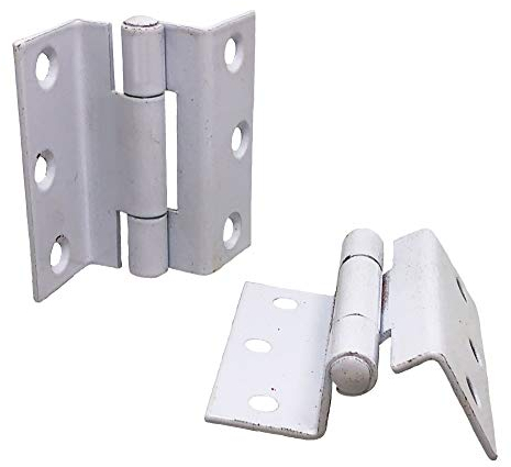 2 Pieces-TIMCO Stormproof Hinges (1951) Steel White - 63 x 58