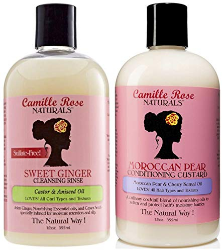 Sweet Ginger Cleansing Shampoo/Rinse 335ml with Moroccan Pear Conditioning Custard 12oz