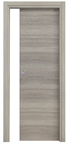 1 PZ Di PORTA MOD.MICROTEC SCORR.ROVERE GRIGIO 210X80