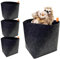 Bada Bing 4er Set Filzkörbe mit Lasche in Lederoptik ca. 28 x 22 x 30 cm Aufbewahrungskörbe Filztasche Tasche Aufbewahrung Ordnungskörbe fürs Regal 91