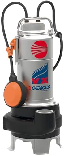 ELETTROPOMPA SOMMERGIBILE PEDROLLO VX VORTEX ACQUE LURIDE HP0.75-1.5 VXM V230 MONOFASE CON CAVO E GALLEGGIANTE ELETTRICO (VXM 15/35 -N HP1.5 KW1.1 V230 MONOFASE)