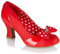 Ruby Shoo Tatum Red Court Shoe with Removable Spotty Bow UK 3