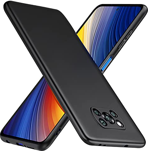 TesRank Xiaomi Poco X3 Pro & X3 NFC Hülle, Matte Oberfläche Soft Hüllen [Ultra Dünn] [Kratzfest] TPU Schutzhülle Case Weiche Handyhülle für Xiaomi Poco X3 Pro & X3 NFC-Schwarz