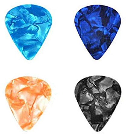 4pcs Guitar Picks Guitar Plectrums for Electric, Acoustic, or Bass Guitar including 0.46mm 0.71mm 0.96mm 1.2mm