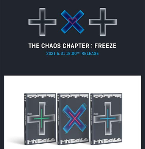 TXT -TOMORROW X TOGETHER - THE CHAOS CHAPTER : FREEZE [BOY VER.] Album CD + Folded Poster + GIFT (Foto Acryl Key Ring & Karte)