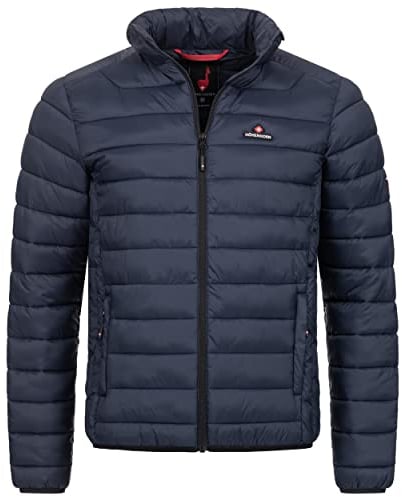 Höhenhorn Balmhorn Veste demi-saison matelassée avec capuche pour homme, Bleu nuit, M