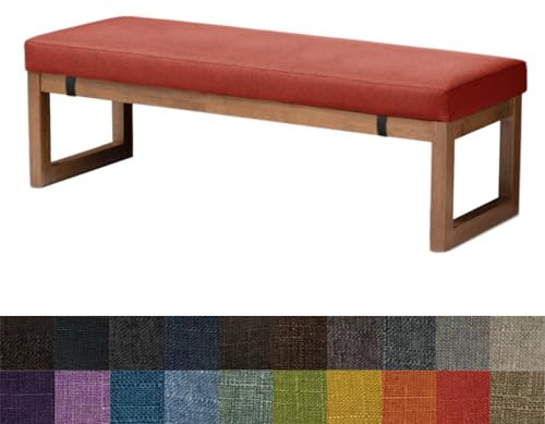 Kimgull Bankauflage Sitzkissen Bank Bankkissen Sitzauflage Sitzpolster Sitzbank Auflage Polster fur Banke Kissen Kissenauflage for Küchenbank Gardenbank Essbank (110X45X5CM Karmesinrot)