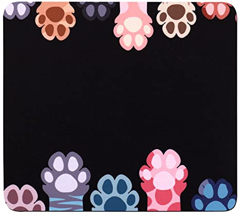 AOKSUNOVA Mini Mauspad mit Motiv 180 x 160 mm Kleines Mauspad Mousepad Bunt Katze