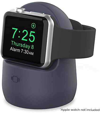 AHASTYLE Ständer für Apple Watch Ladestation [Nachtmodus Kompatibel] Silikon Dock für Apple Watch Ultra 2, Ultra, SE2, SE, Series 10 9 8 7 6 5 4 3 2 1 (49/46/45/44/42/41/40/38mm) (Marineblau)