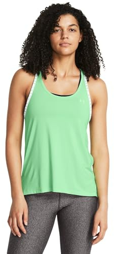 Under Armour Damen Knockout Tank Top, (350) Matrix Green/White, Klein