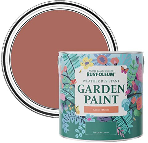Rust-Oleum Red Mould-Resistant Garden Paint In Satin Finish - Salmon 2.5L