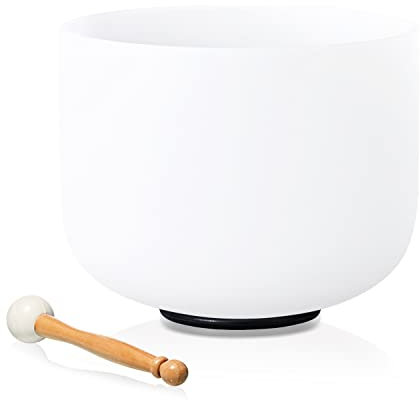 Lycrystal Singing Bowl 528 Hz 8 Inch C note Sound Bowls for Healing,Crystal Singing Bowls Meditation Sound, Root Chakra With O-Ring And Rubber Mallet.