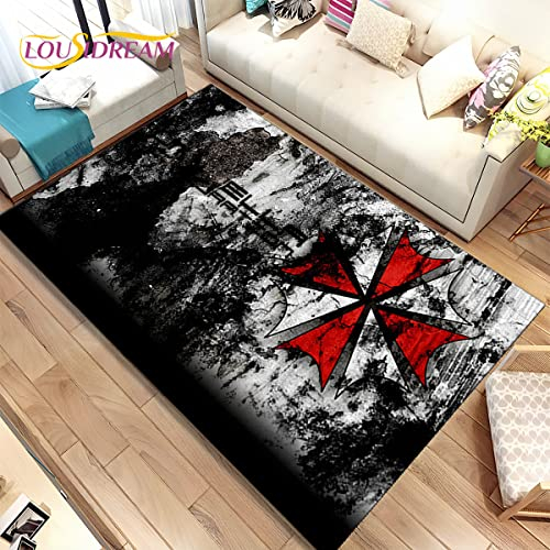 YZGAH R-Resident Evil Spiele Gamer Bereich Teppich, Teppich Teppich Für Wohnzimmer Schlafzimmer Sofa Fußmatte Dekoration, Kinder Spielen rutschfeste Boden Essen V3742 140X200Cm
