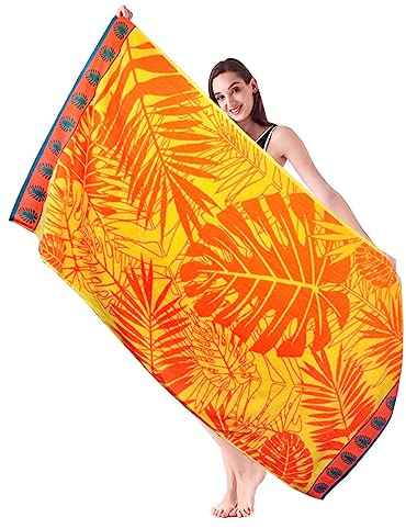 GC GAVENO CAVAILIA Strandtücher für Erwachsene, extra groß, 500 g/m², superweiches Strandtuch, 100 x 180 cm, sandfrei, schnell trocknend, leicht, Yoga- und Schwimmhandtuch
