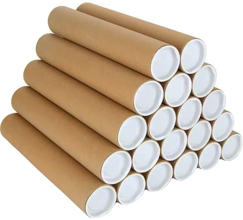 UR CHOICE A3 Postal Tubes - Heavy Duty Cardboard with Plastic End Caps - Postal Tubes for Poster, Artworks, Paintings, Documents, Blueprints - Stackable and Tear Resistance (A3 x 5pc)