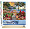 Figured'Art Malen Nach Zahlen Erwachsene Mit Rahmen Palme am Strand - Paint by Numbers Basteln DIY Bastelset 40x50cm Mit Keilrahmen (nicht gespannt)