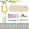 Dog's Booty 16 Stück Windspiel Bastelset Kinder Hufeisen Holz Hufeisen Kindergeburtstag Windspiel Basteln Hufeisen Basteln für Hängende Outdoor Garten Schlafzimmer Dekoration