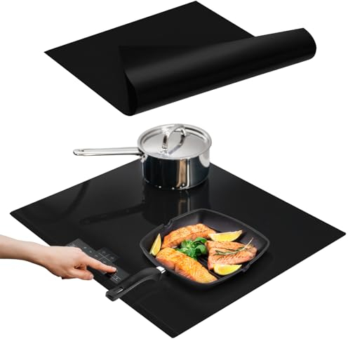 Induction Hob Protector 61x53cm,(Magnetic) Induction Hob Cover,Silicone Induction Hob Protector Mat,Cooktop Scratch Protector for Induction Hob,Magic Mat for Cooking