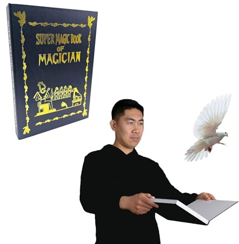 sumrica Inner Open Book Dove Book Fun Magic Trick Magician Stage Illusions Gimmick Props Accessories Comedy,Close-Up Accessories Comedy for Halloween Christmas Party, Funny Gag Toy for Magicians