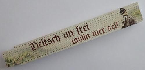 Zollstock Gliederstab Meterstab 2m - Deitsch un frei wolln mer sei - Anton Günther