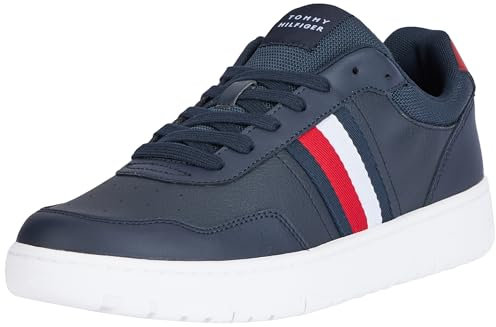 Tommy Hilfiger Herren Court Sneaker Low Top, Blau (Desert Sky), 44