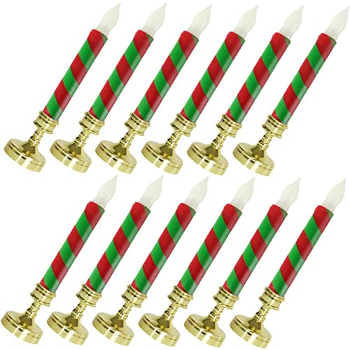 PRETYZOOM 12stücke Flammenlose Led Kerzen Elektrische Kerzen Batterie Betrieben Weihnachtskerzenlichter Kerzenlicht Dekoration Für Hause Party Events