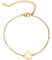 TEAMER Edelstahl-Armband mit zartem Tennis-Anhänger, weibliche Tennisspieler-Halskette, Ohrring, trendiger Sportball-Schmuck für Tennisliebhaber (Tennisarmband – Gold)