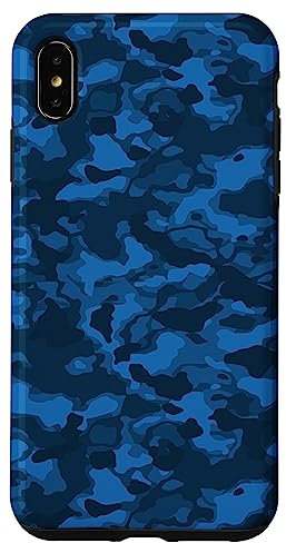 iPhone XS Max Blue Camouflage Case