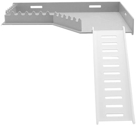 Hamster Platform, Multifunctional Small Animal Standing Platform with Ladder, Injection Molding Plastic Hamster Cage Platform for Mouse, Chinchilla, Rat, Gerbil and Dwarf Hamster