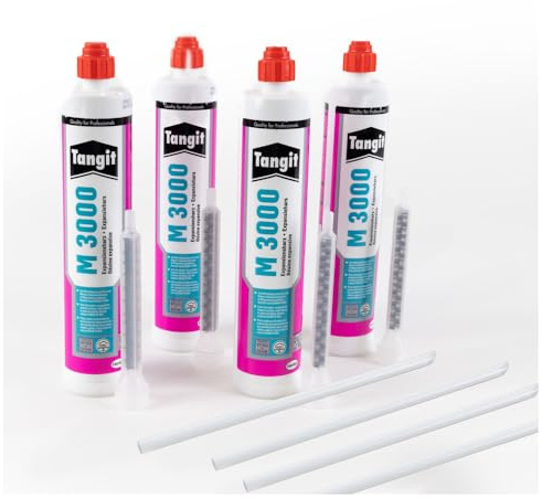 Tangit Expansionsharz - Treibgasfrei, DVGW-Zertifiziert, Schnellhärtend inklusive 10er Pack Mischrohre