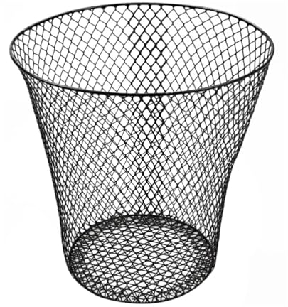 Cabilock Cesto De Basura De Malla De Alambre Bote De Basura Redondo De Hierro Contenedor De Basura De Reciclaje Contenedor De Basura Contenedor De Papel para Dormitorio Oficina Cocina