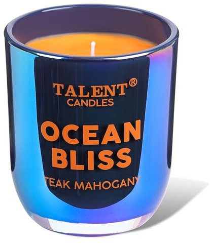 TALENT Duftkerzen - Luxus-Kollektion natürlicher Soja-Aromatherapie-Kerzen, ideale Kerzen Geschenke für Frauen und Männer, Teak-Mahagoni